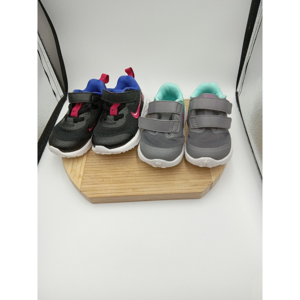 Nike Revolution 6 Baby Toddler Shoes DD1105 Graphic SZ 5C 1 Pair Gray/Green Nike